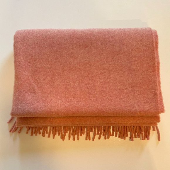 Acne Studios - Fringe Wool Scarf Oversized (Rose Melange) - Picture 2 of 5